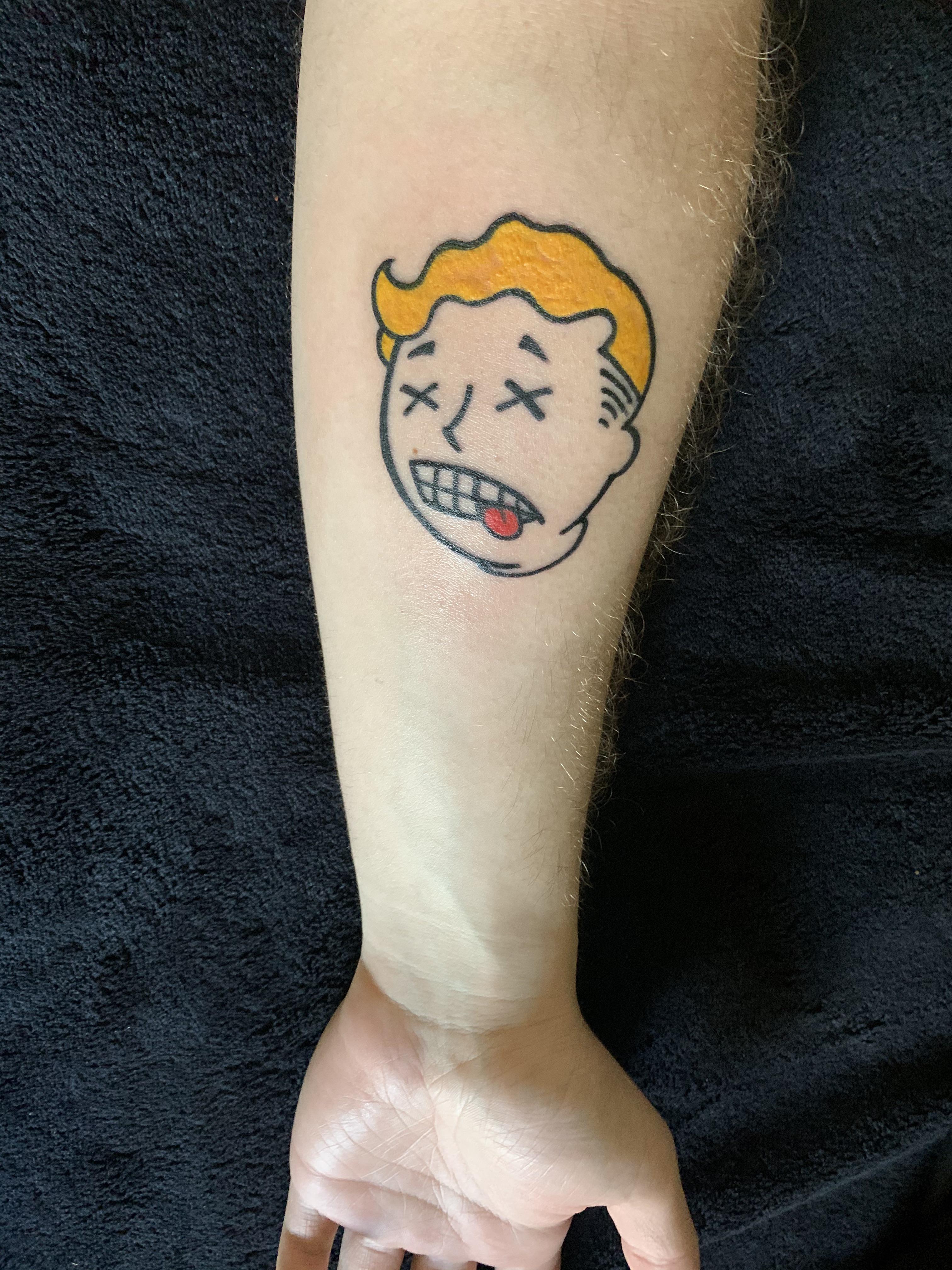 Fallout 3 Vault boy tattoo! Based off a side quest. | Scrolller
